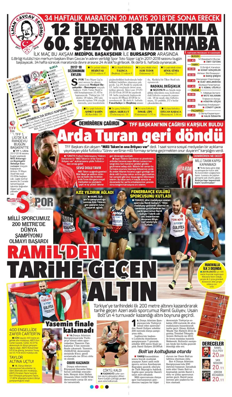 Günün spor gazeteleri (Transfer haberleri - 11 Ağustos 2017) 7 Günün spor gazeteleri (Transfer haberleri - 11 Ağustos 2017) 7