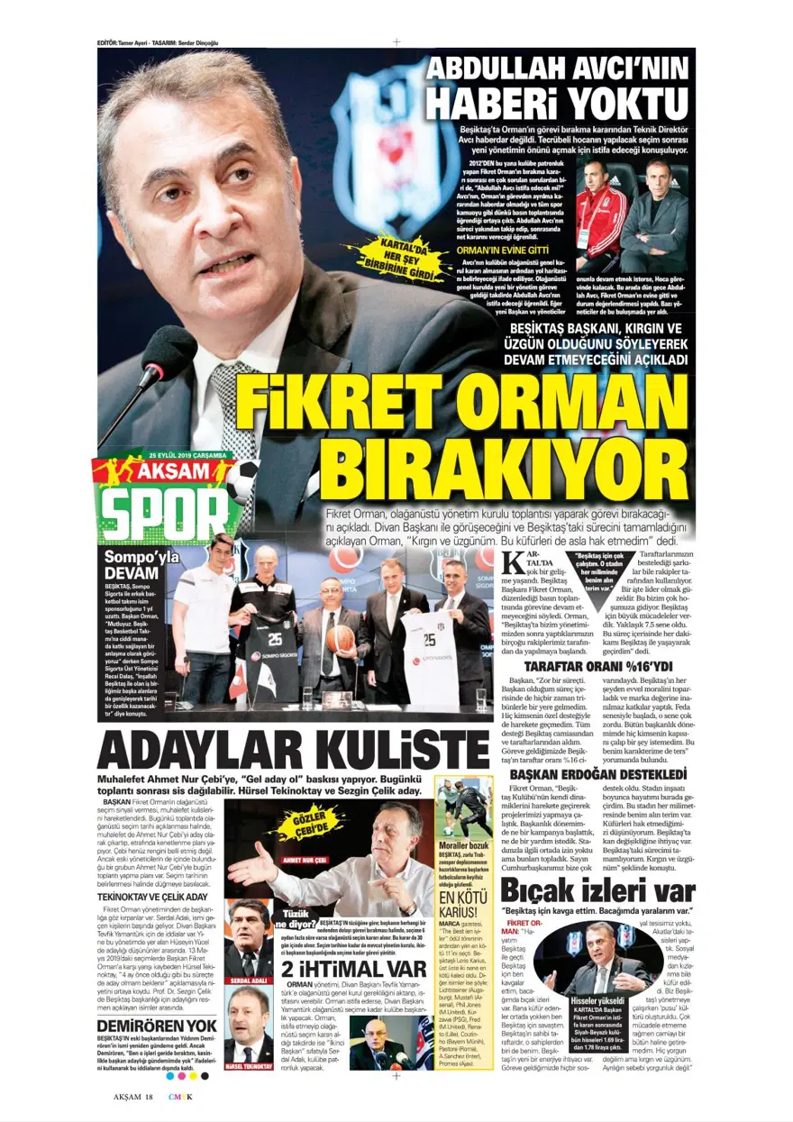 Günün spor manşetleri (25 Eylül 2019) 2