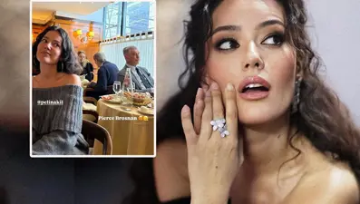 Pelin Akil New York'ta "James Bond" ile karşılaştı