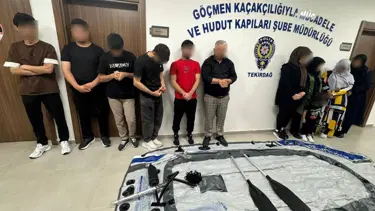 Tekirdağ'da 15 düzensiz göçmen yakalandı