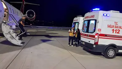 Ambulans uçak 4,5 aylık bebek için havalandı