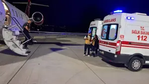 Ambulans uçak 4,5 aylık bebek için havalandı