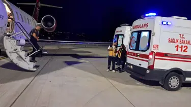 Ambulans uçak 4,5 aylık bebek için havalandı