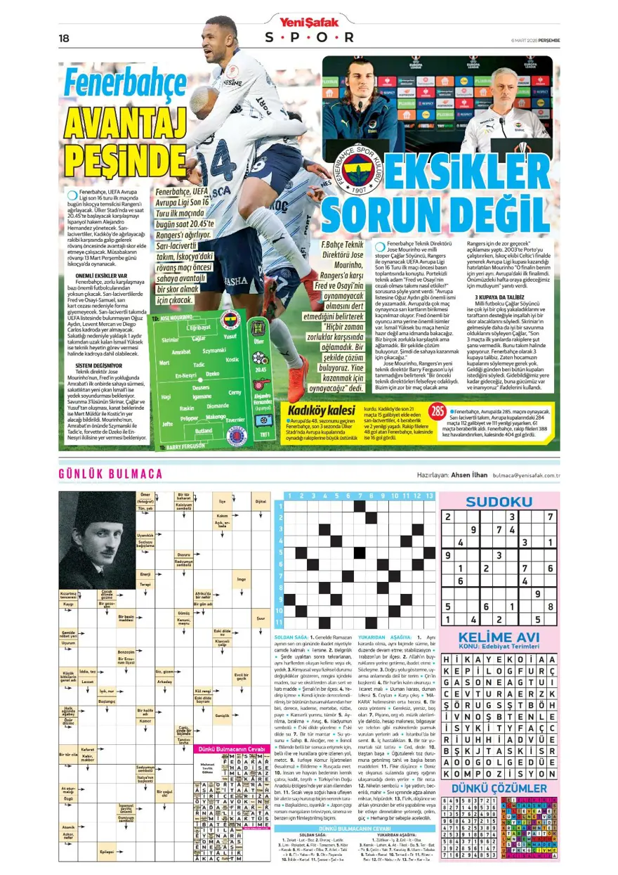 "Kadıköy'de bu işi bitirelim" (6 Mart 2025 spor manşetleri) 32