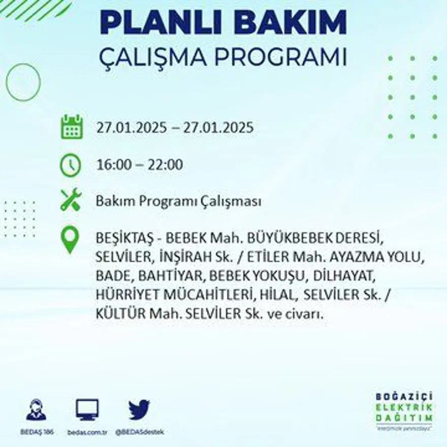 İstanbul'un birçok ilçesinde elektrik kesintisi: Avcılar'da elektrikler ne zaman gelecek? BEDAŞ kesinti programı 14