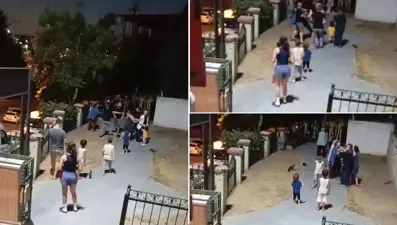 Çocukların kavgasına anneler de dahil oldu: "Abla sakin olun"