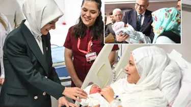 Bakanlardan İstanbul ve Ankara'da yeni yılın ilk bebeklerine ziyaret