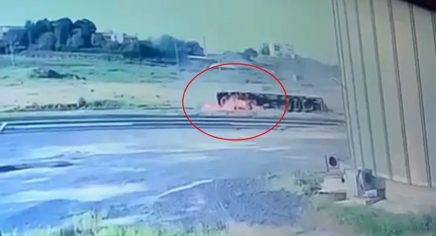 Ölümden kaçış kamerada: TIR alev almadan saniyeler önce dışarıçıktılar 3