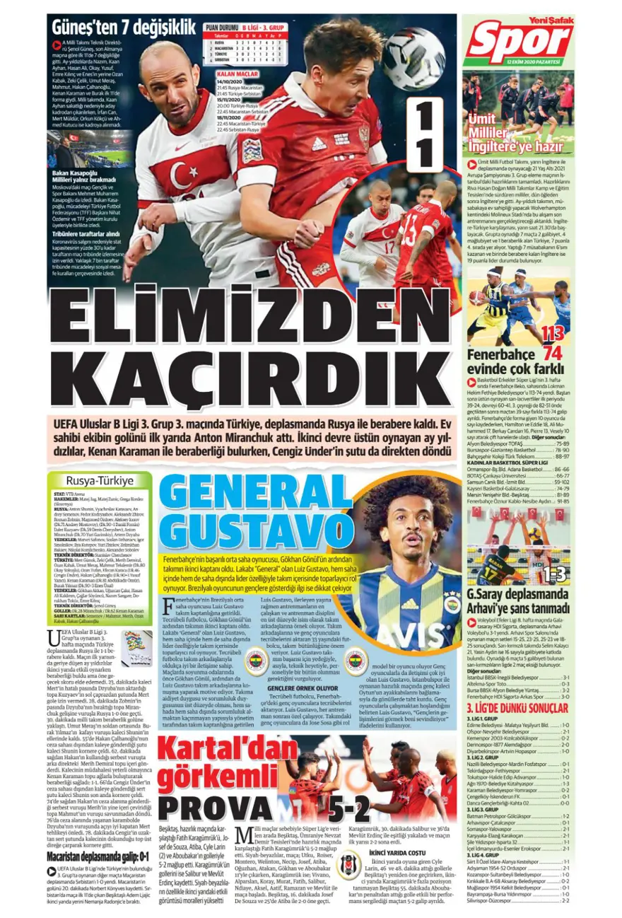 Günün spor manşetleri (12 Ekim 2020) 18