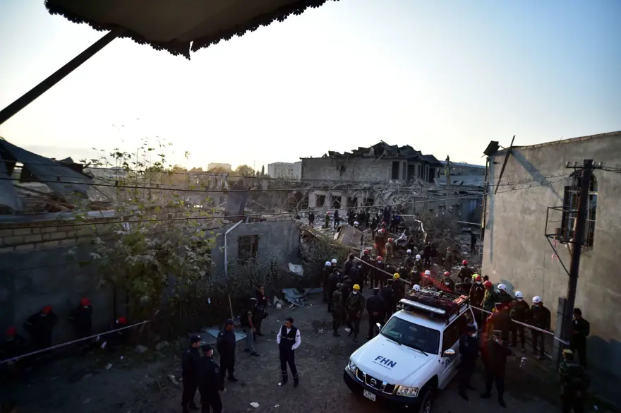 Ermenistan’ın Gence’ye füze saldırısının şiddeti gün ağarınca ortaya çıktı 24