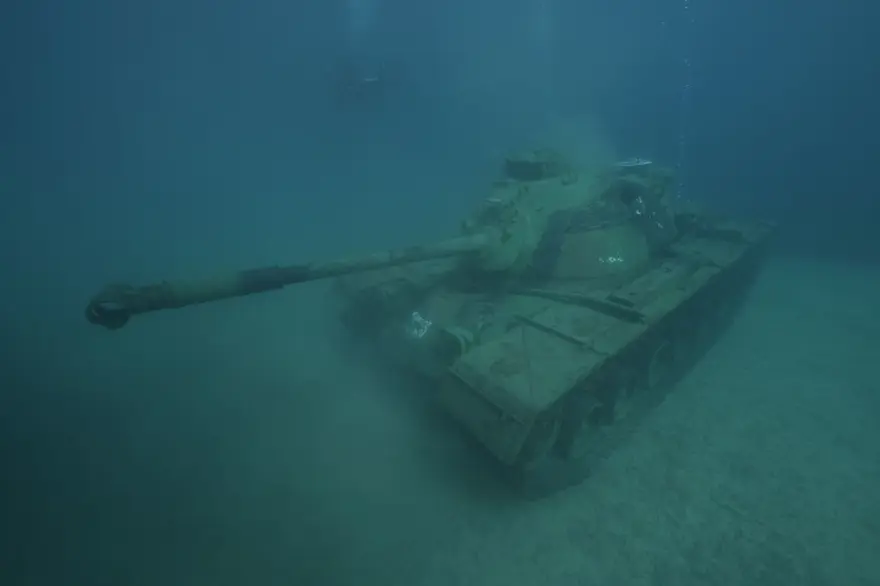 Saros Körfezi'nde Su Altı Tarih müzesi'ne tank batırıldı 4