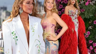 Kırmızı halı adeta çiçek bahçesine döndü! Blake Lively'nin stili tam not aldı