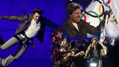 Yine dublör kullanmadı! Tom Cruise Paris Olimpiyatları'nın kapanış töreninde şov yaptı