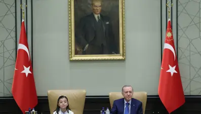 Cumhurbaşkanı Erdoğan, çocukları kabul etti