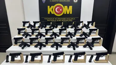 Mersin'de 40 ruhsatsız tabanca ele geçirildi