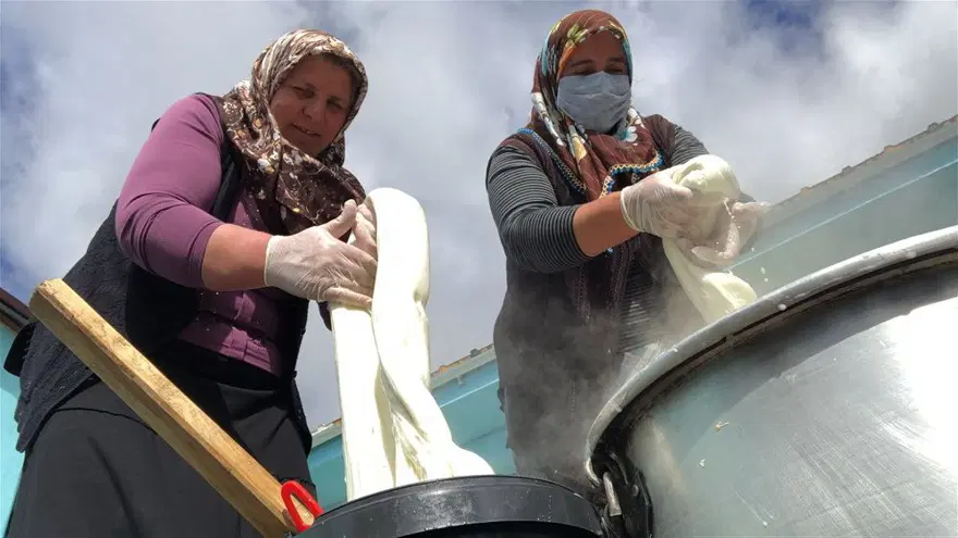 Kars'ta her mevsim kaşar ve tulum peyniri üretimi: Üç gün tuzda kalıyor, iki ay depoda bekliyor 7