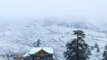 Kartalkaya'ya kar yağdı