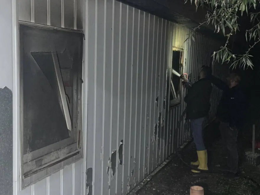 Bingöl'de işçi konteynerinde yangın: 1 ölü 