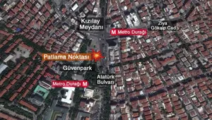 Patlama bölgesi gün boyu trafiğe kapalı olacak