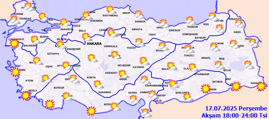 Meteoroloji duyurdu: 7 ilde sağanak yağış bekleniyor 3 Meteoroloji duyurdu: 7 ilde sağanak yağış bekleniyor 3