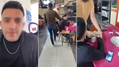 25 yıl hapisle aranan firariyi, canlı yayındaki sokak tabelası yakalattı