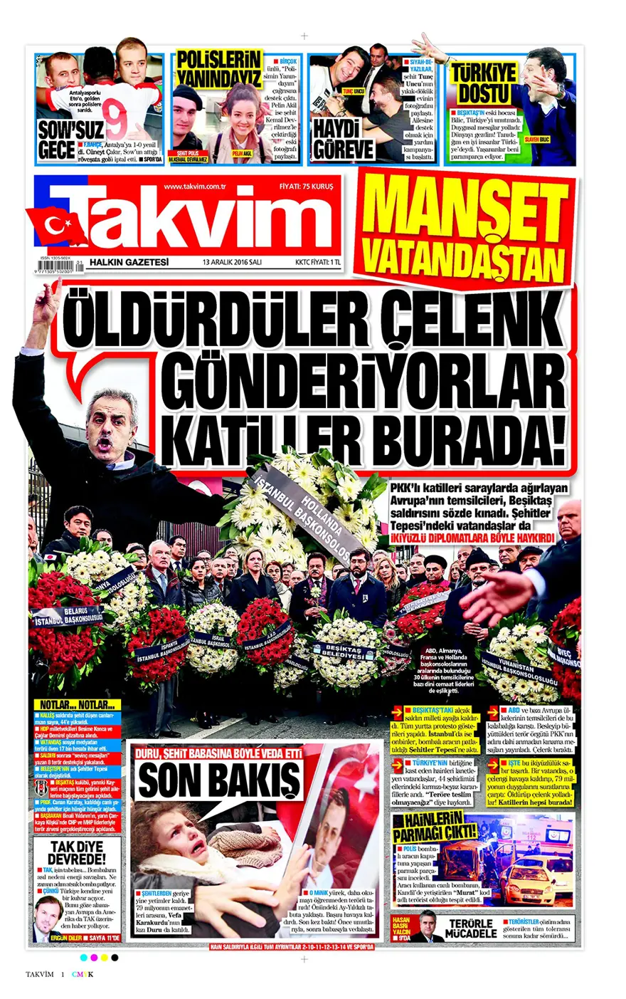 Günün gazete manşetleri - 13 Aralık 2016 5