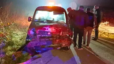 Alkollü sürücünün kullandığı araç şarampole düştü