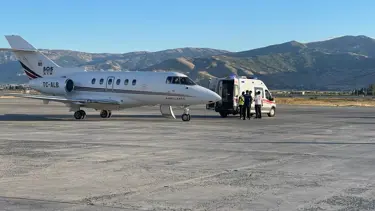 Ambulans uçak astım hastası için havalandı