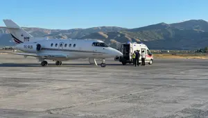 Ambulans uçak astım hastası için havalandı