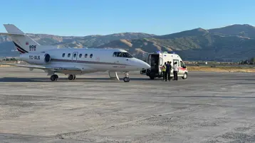 Ambulans uçak astım hastası için havalandı