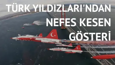 1915 Çanakkale Köprüsü üzerindeki gösterinin kokpit görüntüleri