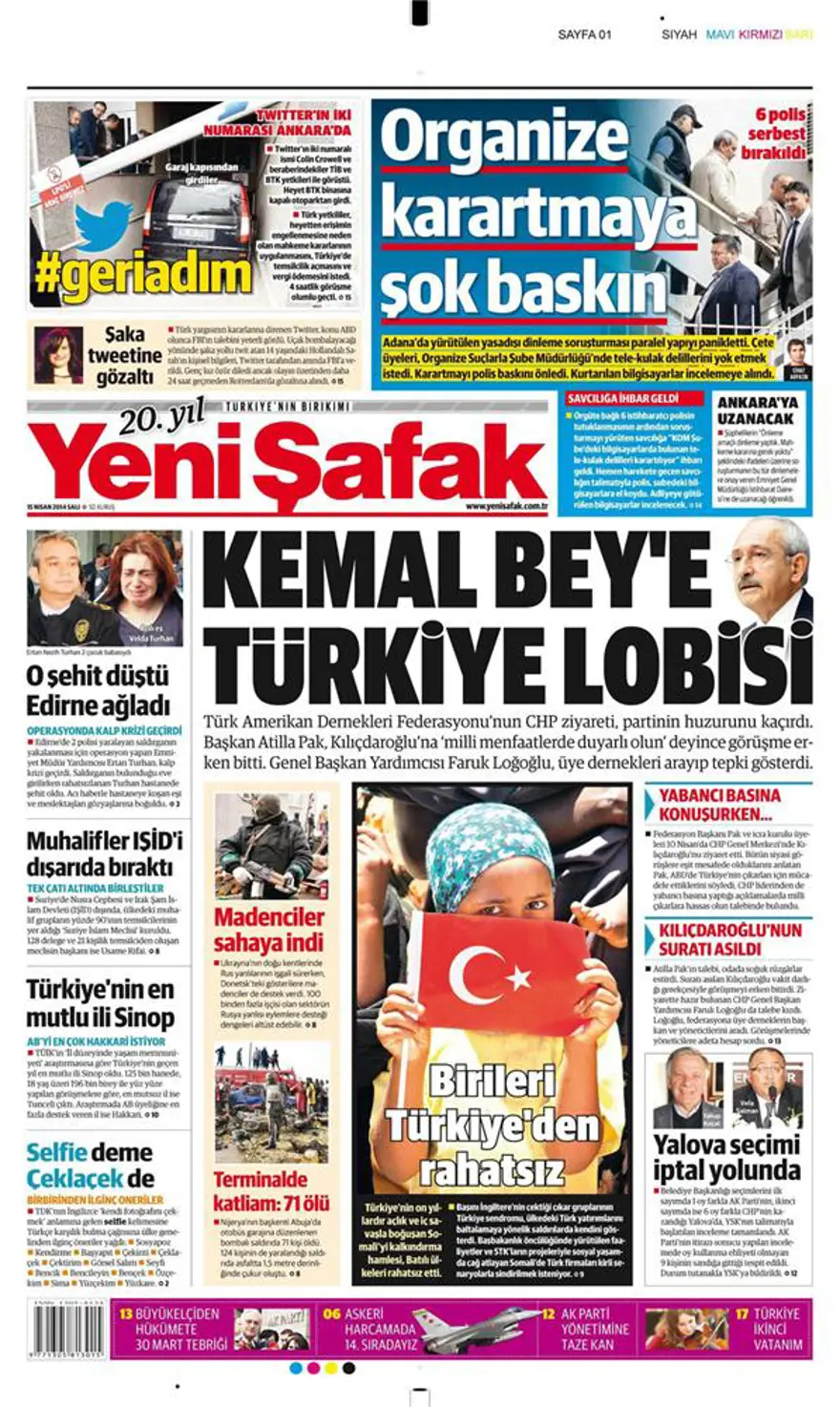 Günün gazete manşetleri - 15 Nisan 2014 12 Günün gazete manşetleri - 15 Nisan 2014 12