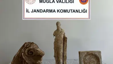 Muğla'da tarihi eser operasyonu: Kral Hekatomnos'un heykeli ele geçirildi