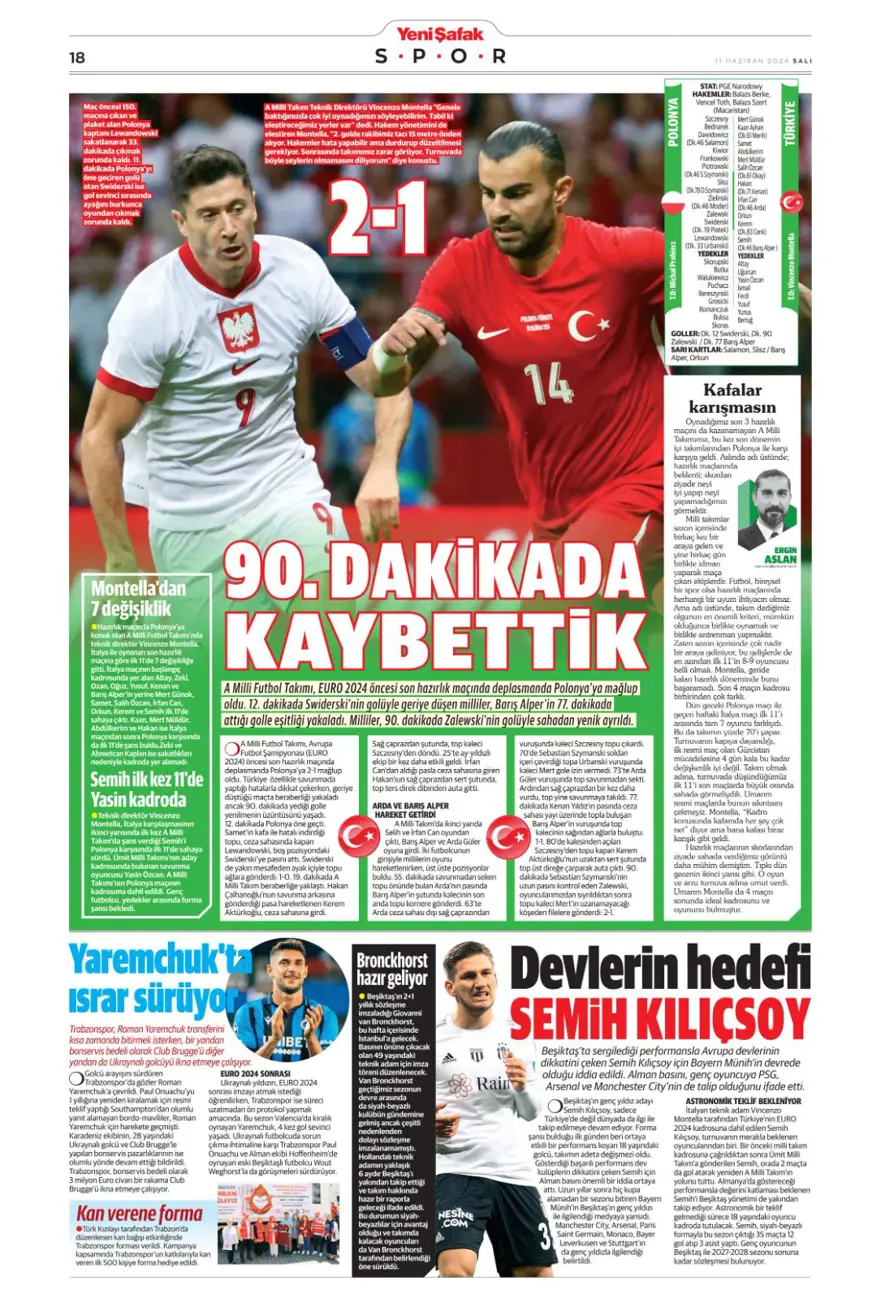 "Fenerbahçe'den Mane bombası" (11 Haziran 2024 spor manşetleri) 16