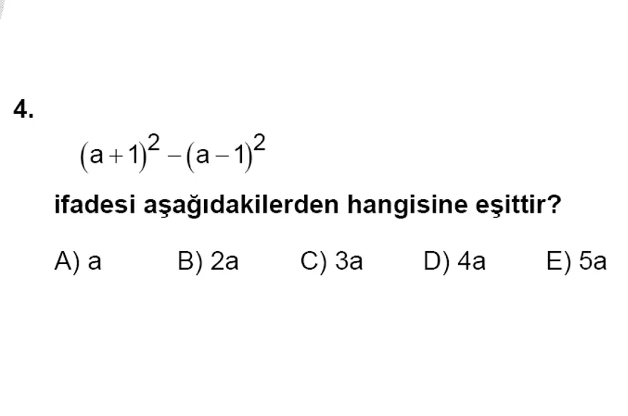 YGS Matematik soruları ve yanıtları 3