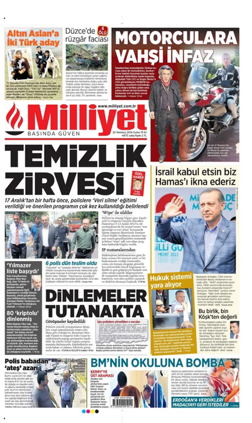 25 Temmuz Gazete manşetleri 9