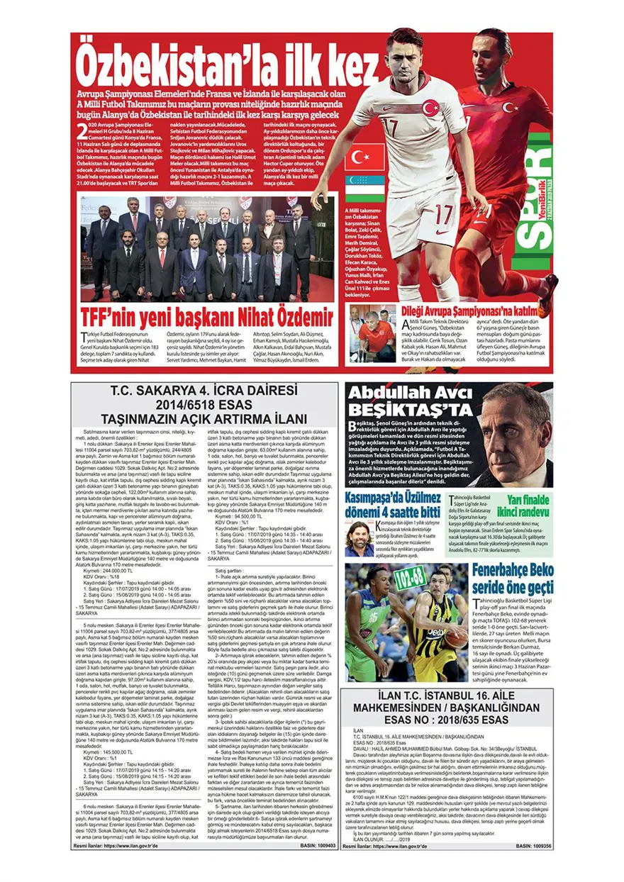 Günün spor manşetleri (2 Haziran 2019) 10