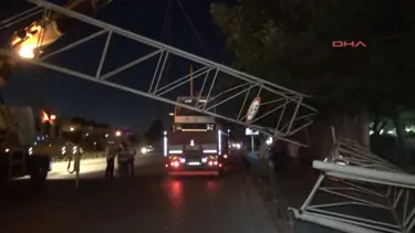 Yön levhası direğini devirene 15 bin TL ceza