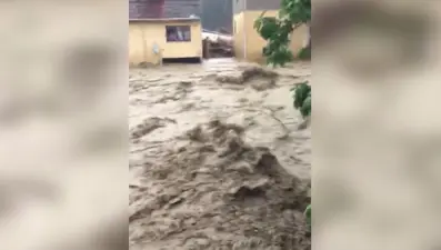 Sinop'ta sel: 4 kişilik aile kurtarılmayı bekledi