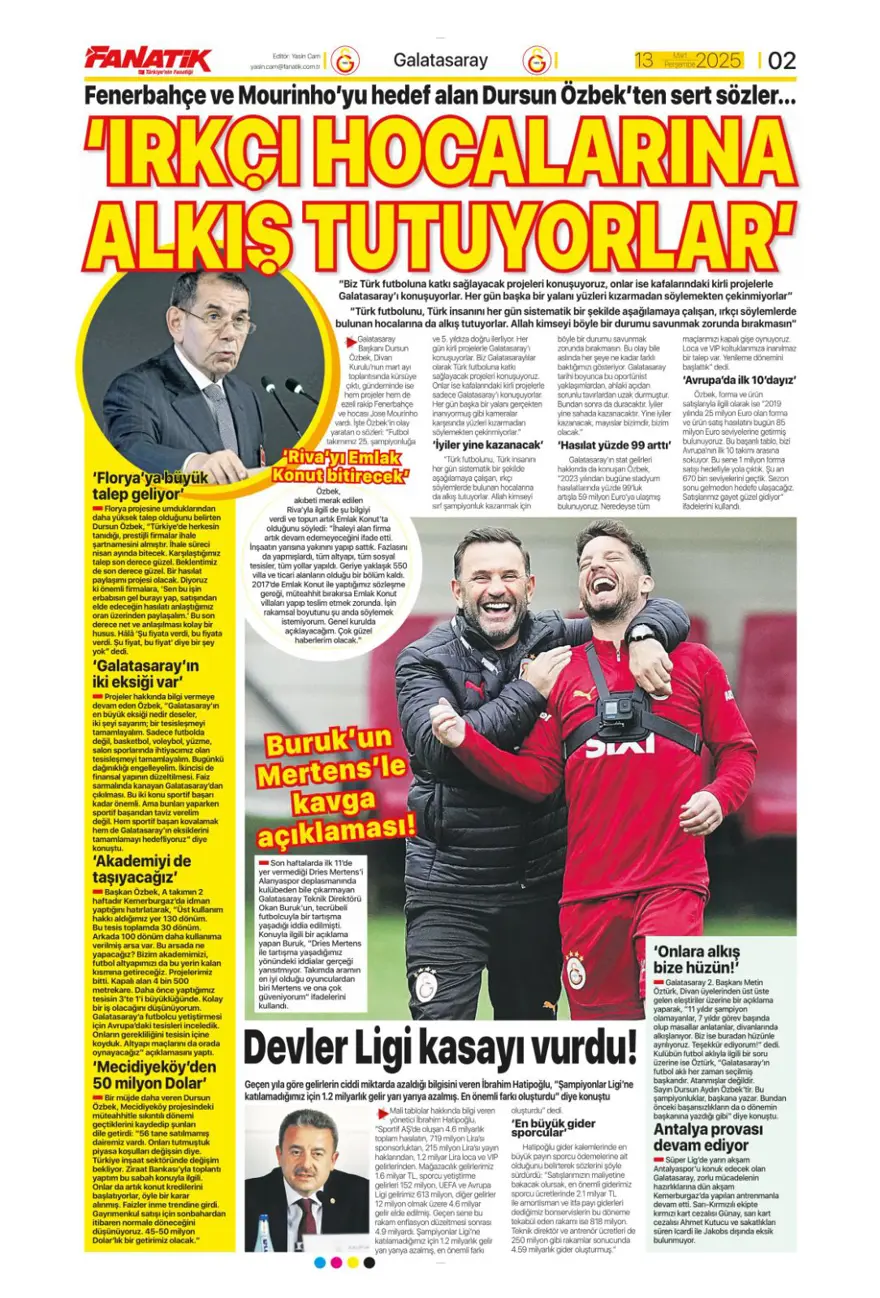 "Haydi Fener turla gel" (13 Mart 2025 spor manşetleri) 6