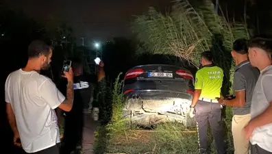 Dur ihtarına uymayıp kaçan trafik magandası, dere yatağına düştü