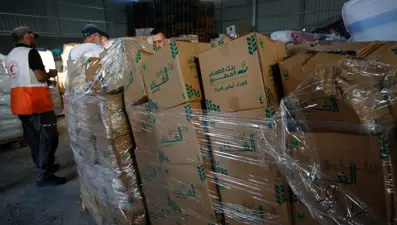 Gazze için 8 TIR daha Refah Sınır Kapısı'ndan giriş yaptı