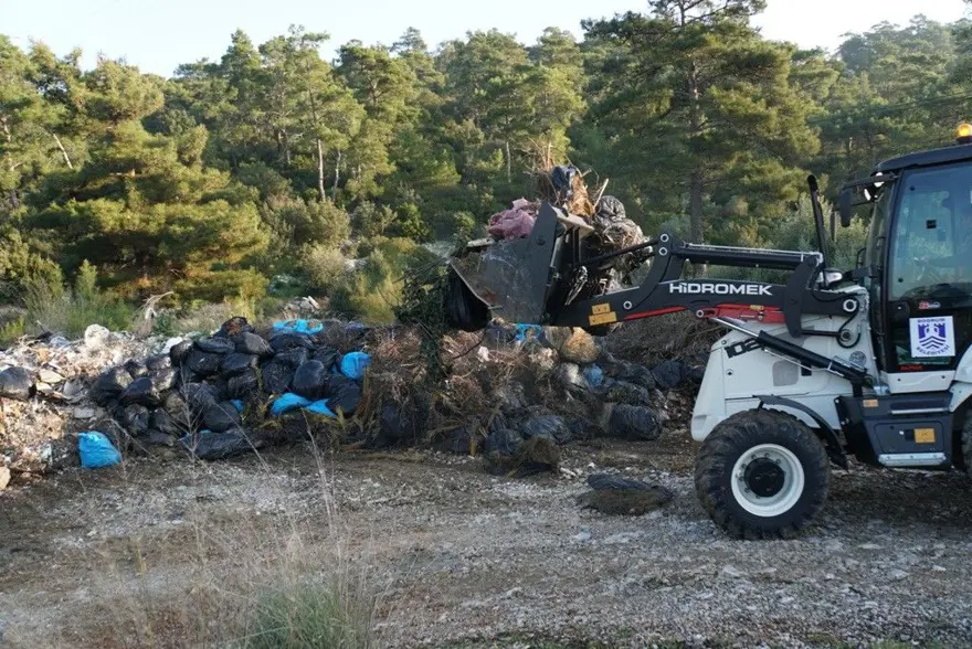 Bir günde 65 ton çöp (Bodrum ormanlarında temizlik) 5