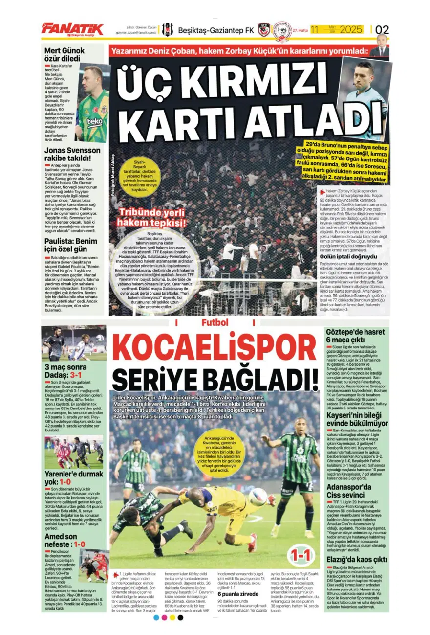 "Fener gözü kararttı" (11 Mart 2025 spor manşetleri) 23 "Fener gözü kararttı" (11 Mart 2025 spor manşetleri) 23
