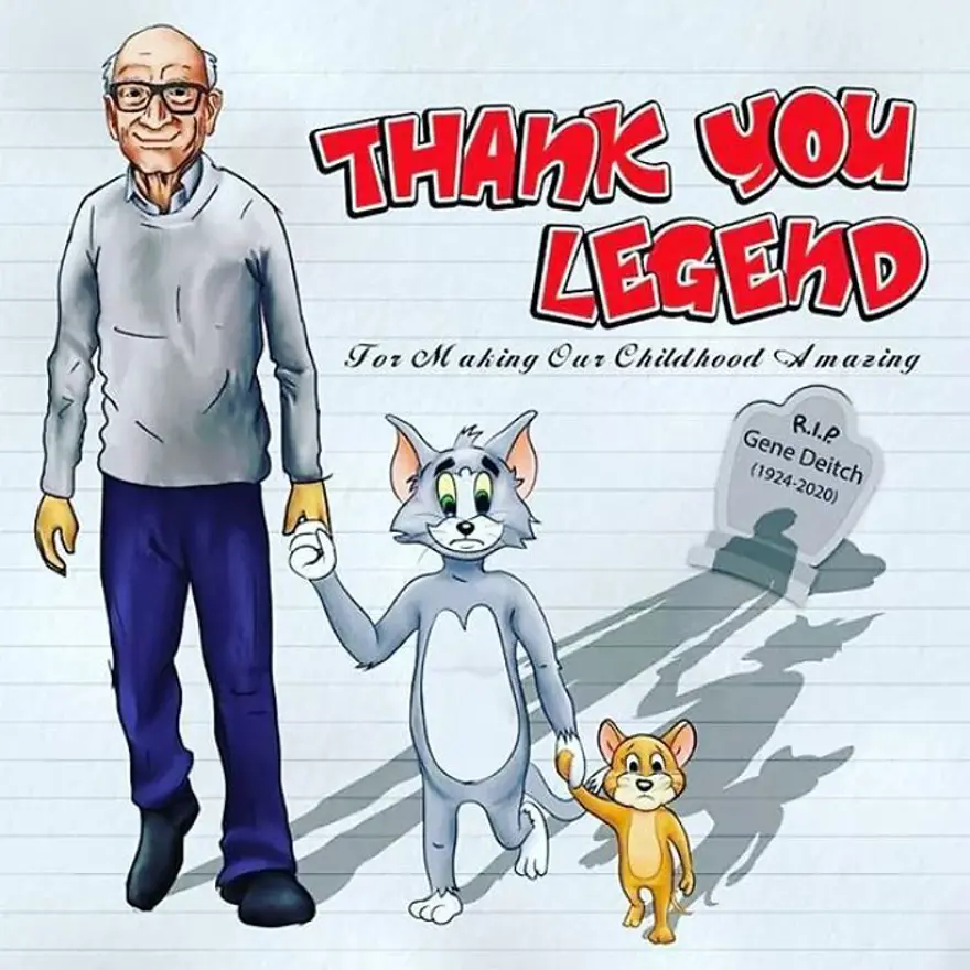 Tom ve Jerry, Temel Reis'in çizeri GeneDeitch'in ölümünün ardından sanatçılardan saygı duruşu nitelikli çizimler 22
