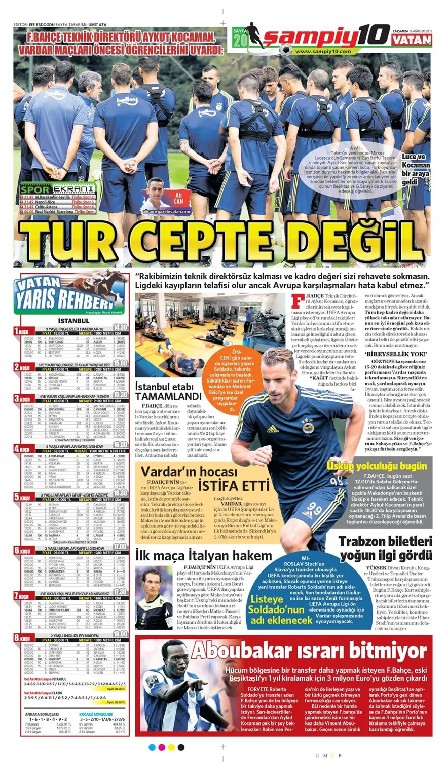 Günün spor gazeteleri (Transfer haberleri - 16 Ağustos 2017) 11