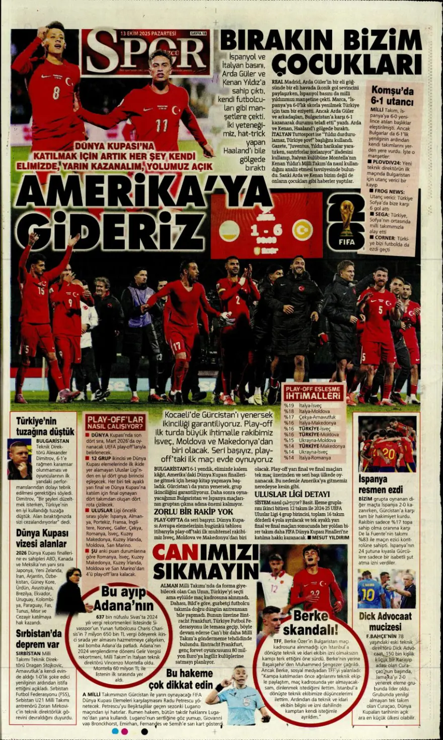 "Bayern'in dinamosu Fener'e..." (13 Ekim 2025 spor manşetleri) 16