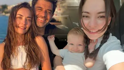 Ailece Antalya'da: Zeynep Tuğçe Bayat'tan oğluyla Altın Portakal pozu