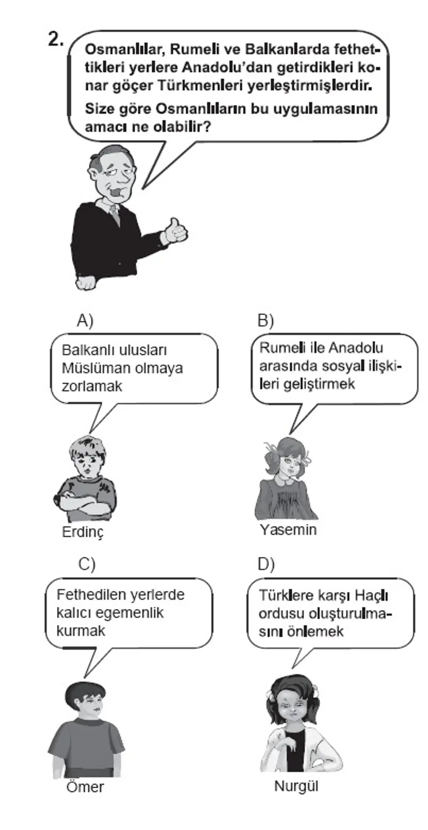 SBS 7. Sınıf Sosyal Bilimler Soruları 1