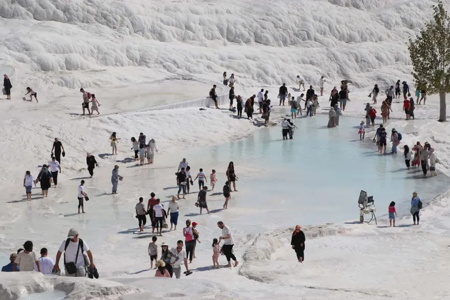 Pamukkale'de bayram yoğunluğu 4
